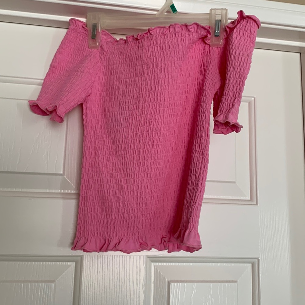 “H&M” - pink off the shoulder top. Never Worn